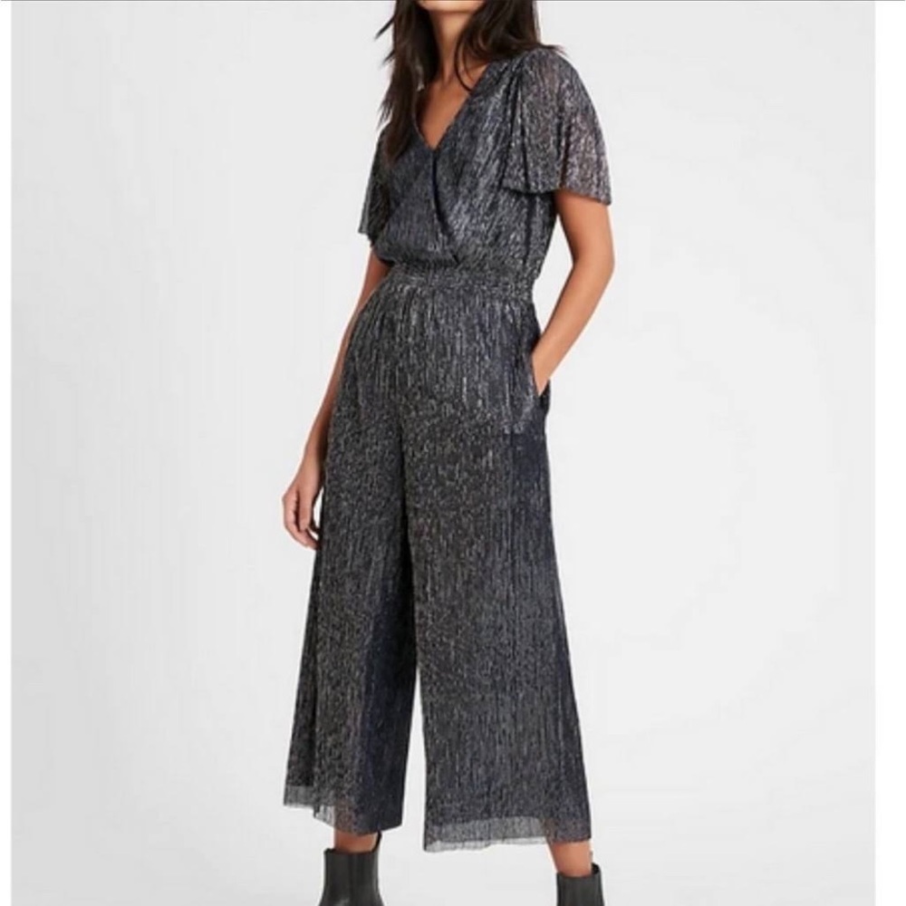 Banana Republic Metallic Wide Leg Jumpsuit